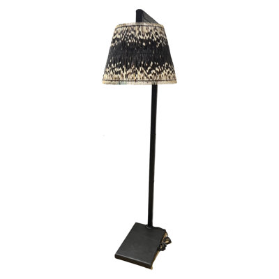 Lampe sur pied en cuir Meubles avec abat-jour plume de porc-épic
