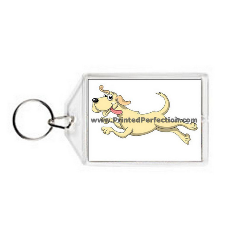 Personalized Yellow Lab Acrylic Key Chain, Oui