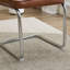 Chaises de salle à manger RetroWeave recouvertes de cuir PU avec pattes en métal-135411783