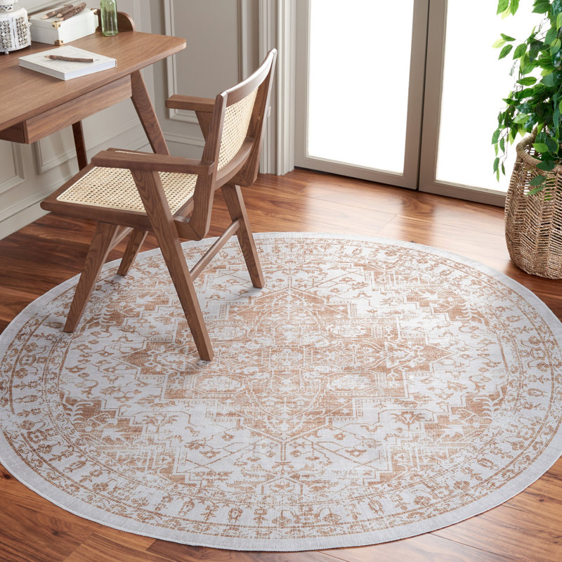 Arizona Performance Machine Washable Oriental Rug, Round 6'