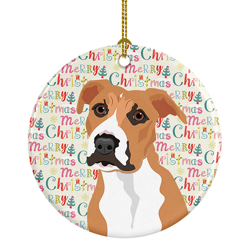 Ornement suspendu en céramique Pit Bull 3
