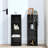 8-Tier Media Tower Rack, CD DVD Slim Storage Cabinet With Adjustable Shelves, Tall Narrow Bookcase Display Bookshelf