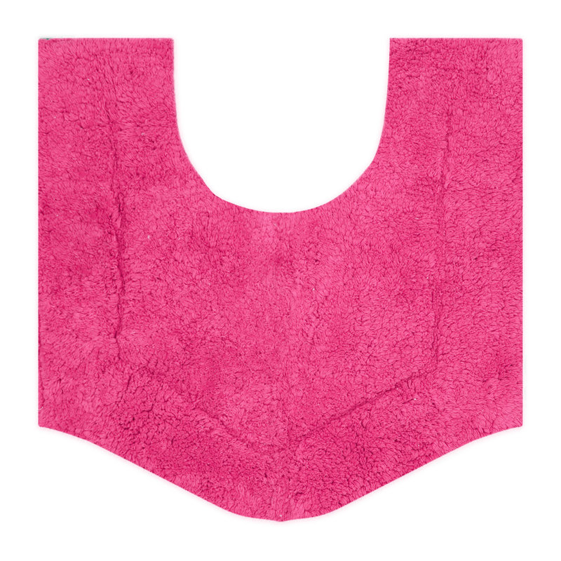 Morissette 100% Cotton Contour Mat 20"x20", Hot Pink
