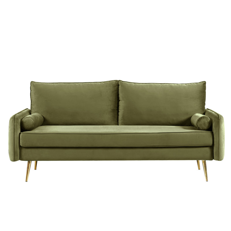 Canapé Drenda, Velours vert olive