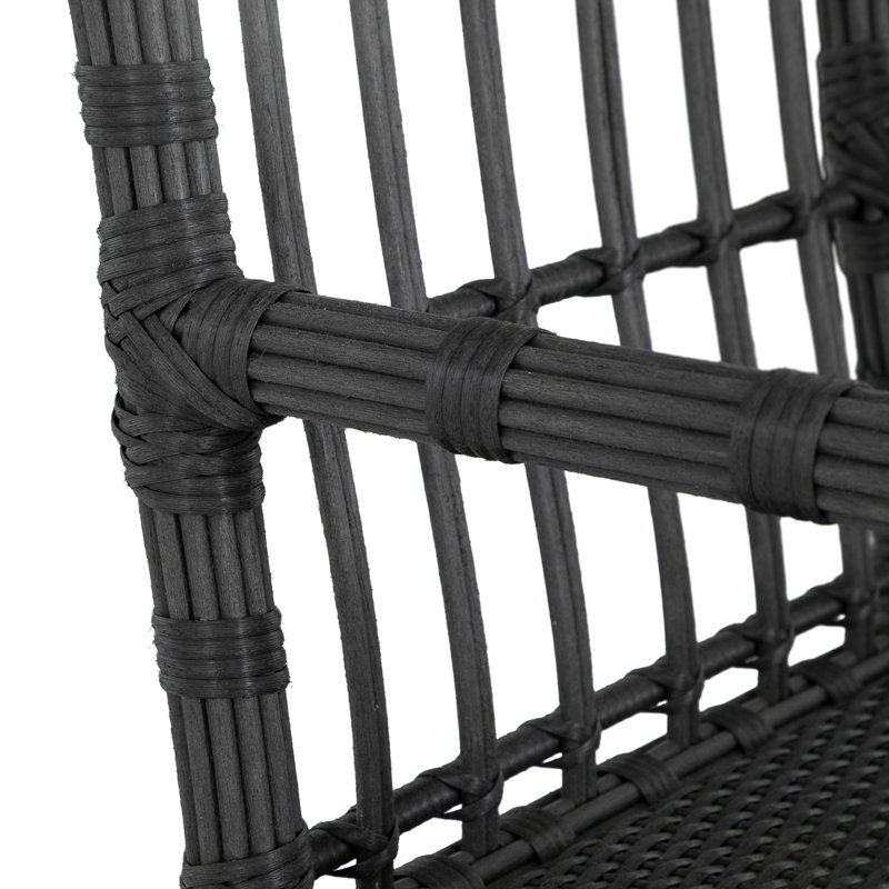 Fauteuil Newport tissé - Onyx, Chambray Rollo, Welt, Onyx