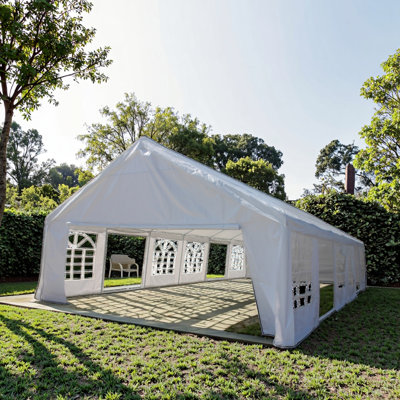20X40ft Outdoor Party Gazebo - Pe Cover, Stable Frame Event Tent Ground Tubes, Ventilation Design