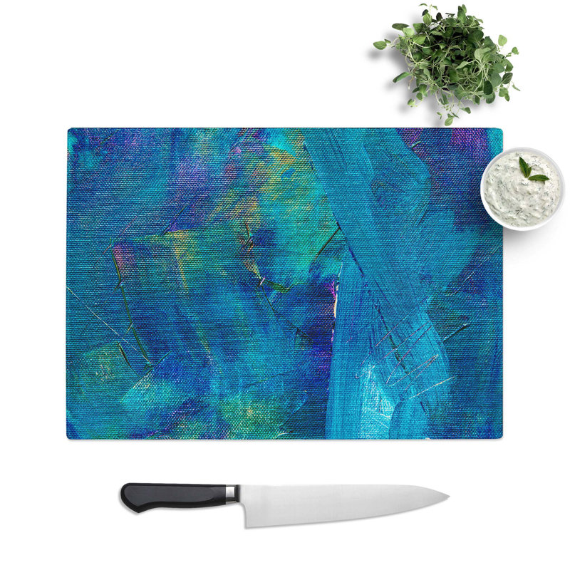 Tempered Glass Art Painting Vol.232 Chopping Board, 39 cm W x 28.5 cm L