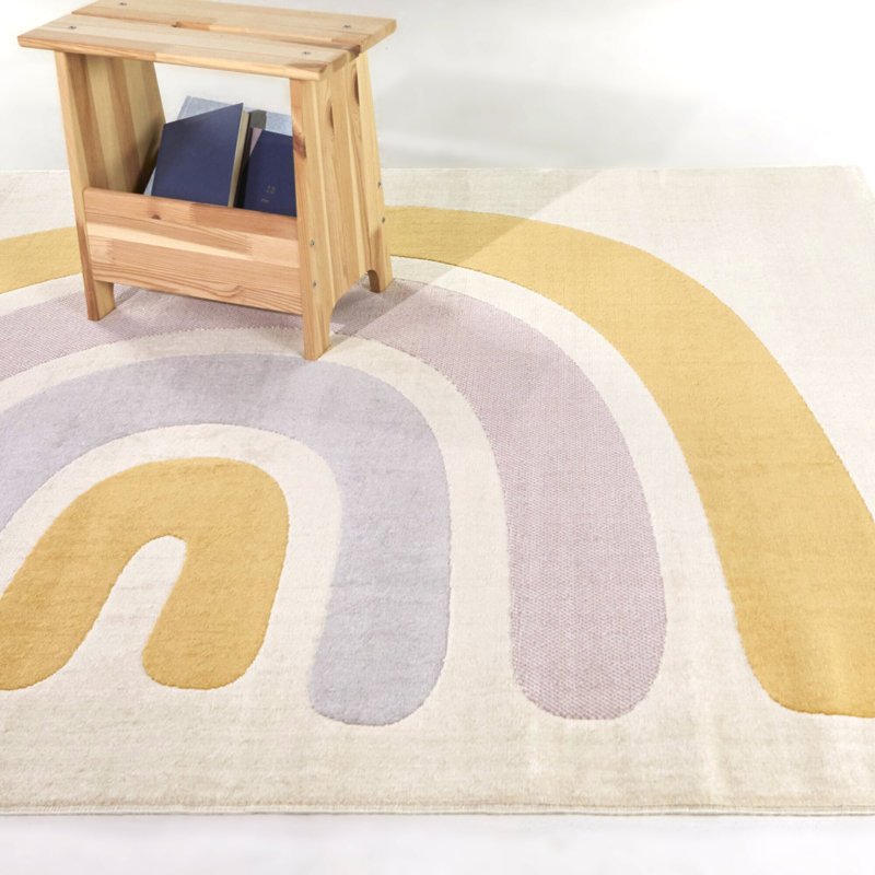 Rectangle Power Loom Polypropylene Rug, Rectangle 4'4" x 6'