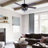 5-Blade Remote Controlled Ceiling Fan Tiffany Stained Glass