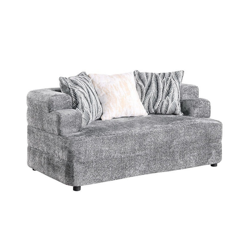 Canapé et causeuse Stepso, Gris anthracite
