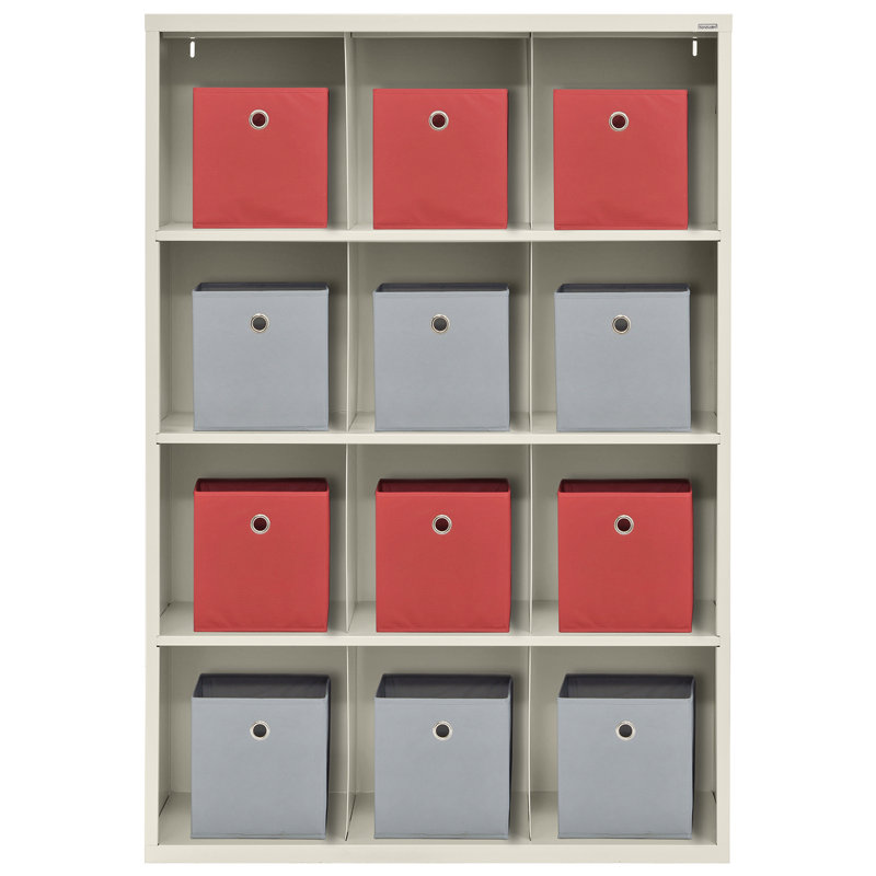 Putty 66" Freestanding Steel Office Storage Cabinet with Adjustable Shelving