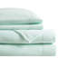 Ensemble de 4 très grands draps 100% molleton ultra doux et moelleux, boulochage, lavable à la machine, avec drap plat et 2 taies d'oreiller