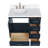 36.25'' Single Bathroom Vanity with Carrara Quartz Top-94668912