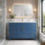 Meuble-lavabo moderne en bois massif avec lavabo, comptoir en quartz, 3 trous de robinet, 2 portes à fermeture douce, 9 tiroirs spacieux-1699503360-1699503362
