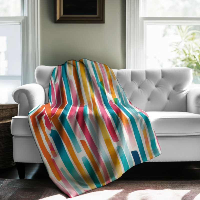 Rainbow Washes - 1 Piece Premium Blanket, Twin