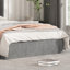 Structure de lit tapissier Annek avec rangement relevable, tête de lit à oreilles de H 40,9 po, lattes de bois et structure en métal, plusieurs tailles et options de tissu disponibles-1542673011-1542131015