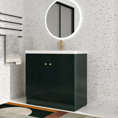 Meuble-lavabo simple 36 po avec plateau en résine