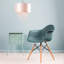 Jesmond 33cm H Plastic Drum Pendant Shade ( Spider ) in Grey