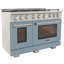 KUCHT Professional 48 in. 6.7 cu. ft. Natural Gas Range Two Ovens - One Convection - in Light Blue with True Simmer Burners-97805571-97805576