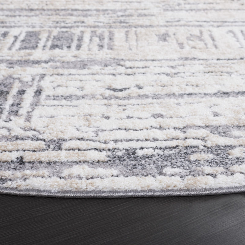 Hanka Performance Abstract Rug, Round 6'7"