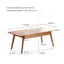 Solid Wood Centre Table with Storage Shelf, Easy Assembly, Perfect for Home Office and Study Use, 120x56x45cm