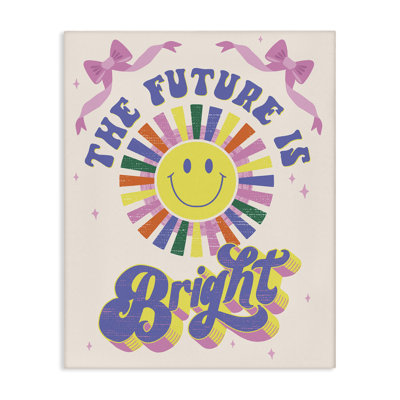 «Groovy Futur Is Bright», art mural sur toile par Muffin Grayson