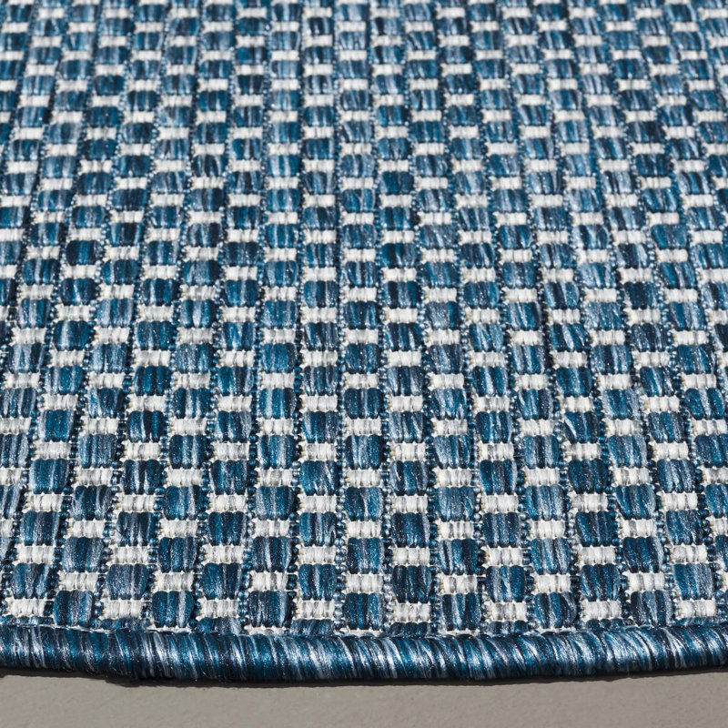 Tapis intérieur / extérieur gris Herzberg Mull, Rond 6 pi 7 po