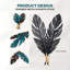 Art mural en métal style sud-ouest plumes rustiques 12 x 20 pouces
