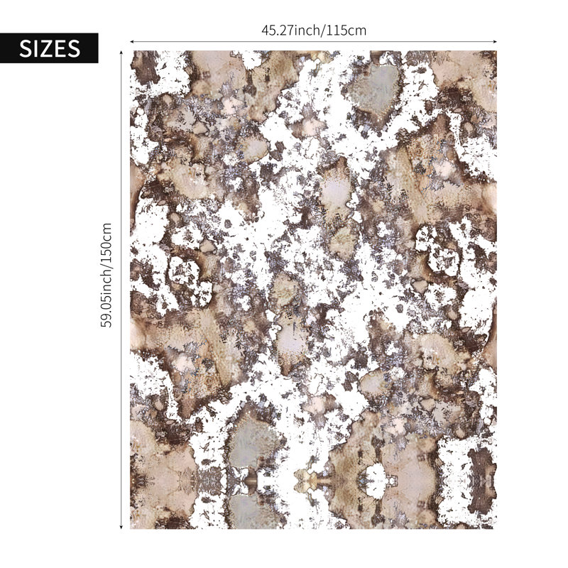 Adhésif décoratif rétro en argent, Doré, H 59,05 po x l 45,27 po