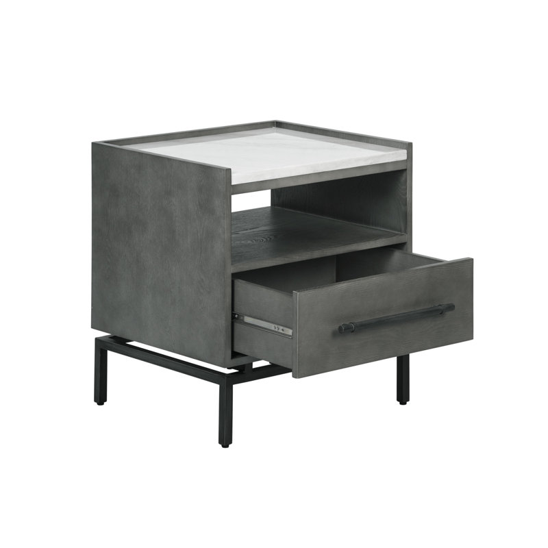 Tommy Hilfiger Ascher Modern Living Room End Table with 1 -Drawer