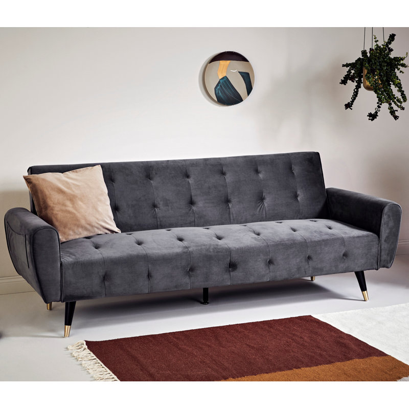 Shiflet 3 Seater Sleeper, Platinum Grey Velvet