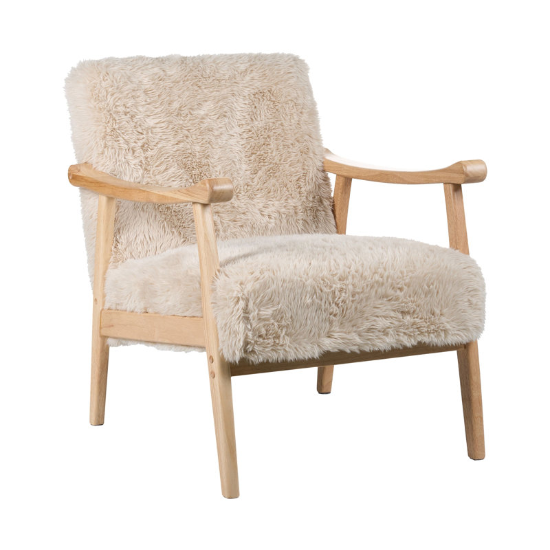 Upholstered Slipper Chair, Beige