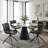Upholstered Mid-century Modern Swivel Dining Chairs Set of 4-441576893