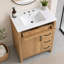 Meuble-lavabo à 4 tiroirs avec pattes en bois Heywood-231772708
