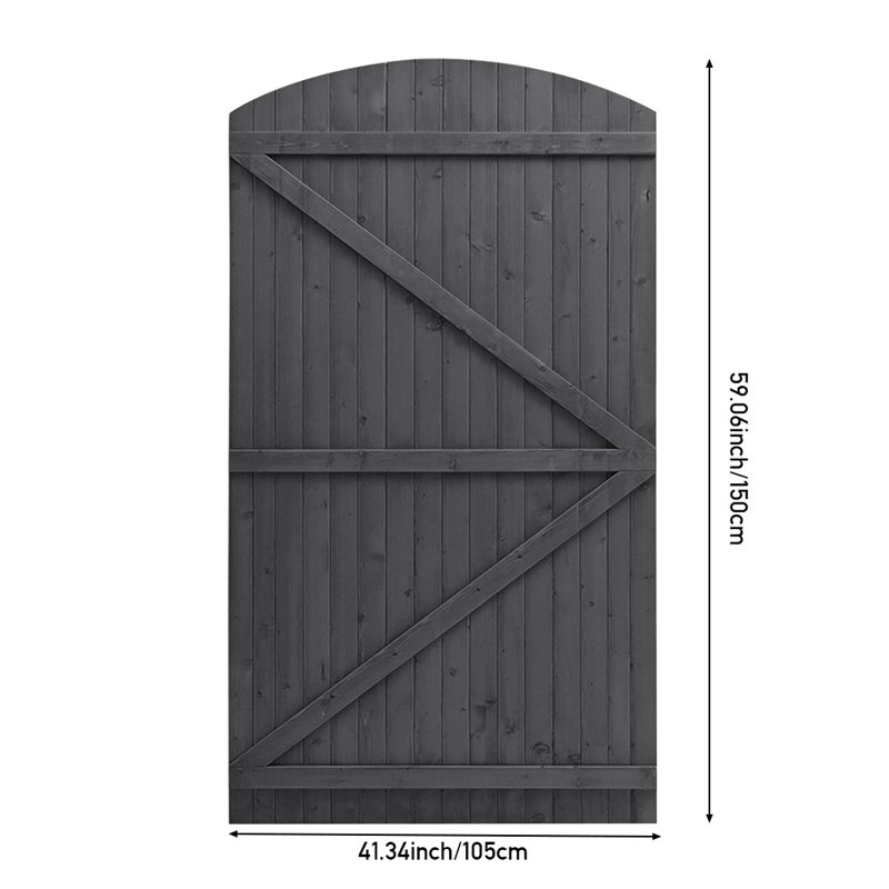 Gate Fencing with 1, 150cm H x 105cm W x 3cm W, Grey
