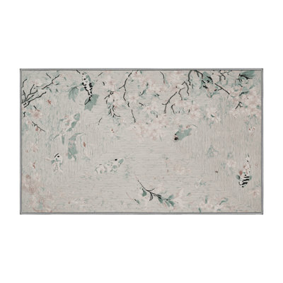 Machine Washable Gray Area Rug