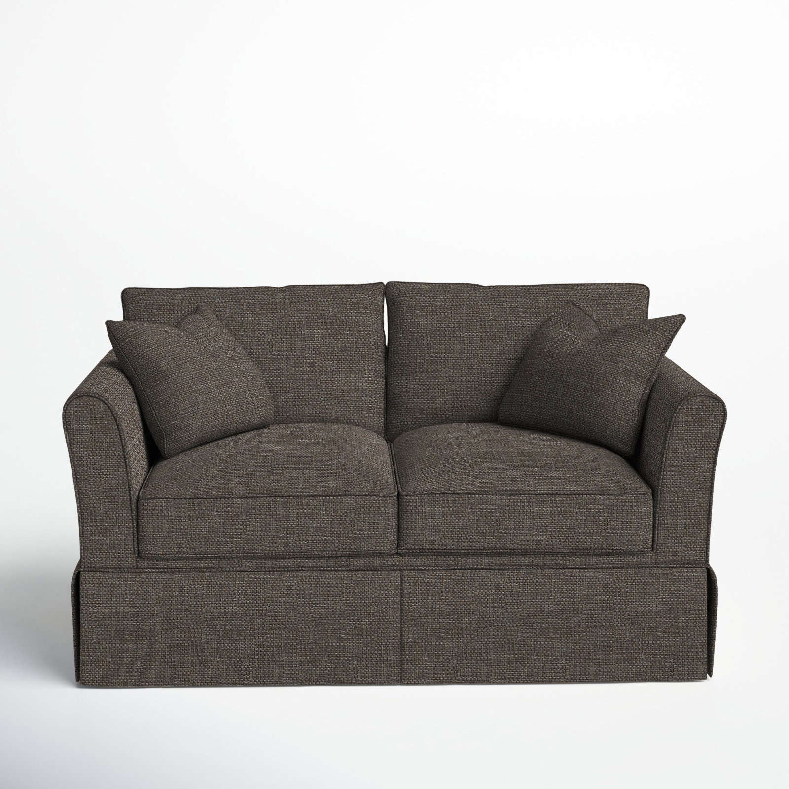 Shelby 60'' Upholstered Sofa, Drusky Charcoal Sustain® Basketweave