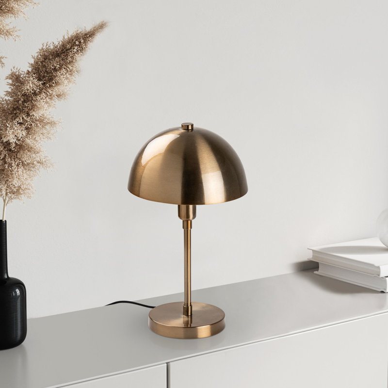 Antique Copper Table Lamp, Metal Body, 7.9 x 7.9 x 13.8 inches | Ø7.9 inches Cap, Ø5.1 inches Base | 6.6 ft Cable with On/Off Switch | E14 Socket (Max 40W) | Elegant Design for Home & Hotel Decor, IP20 Rated