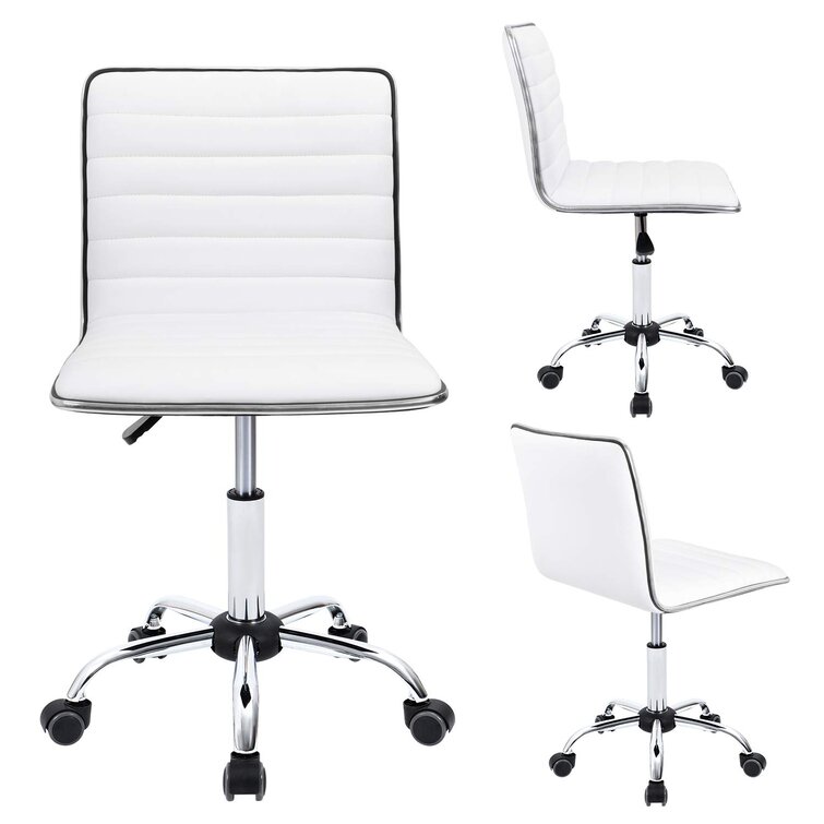 Kaycee Mid Back Task Chair Orren Ellis Upholstery Color: White