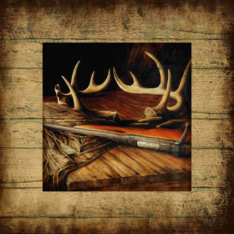 «Buck Hunting 2», impression sur toile tendue, L 30 po x H 30 po