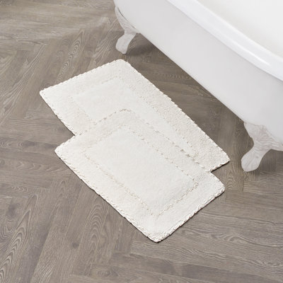Laura Ashley Ruffle 100% Cotton Bath Rugs