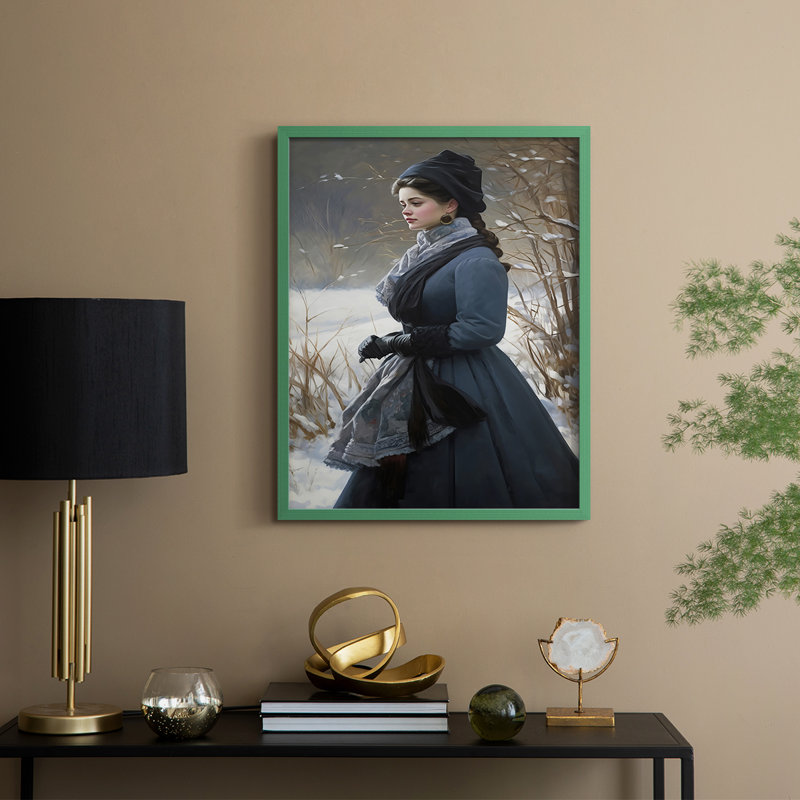 Reproduction encadrée WOMEN Series CML XXII - bois massif, Vert, H 21 po x l 17 po