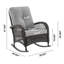 Chaise berçante de patio avec coussins en polyester Fruttuo-1148350648