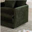 Canapé à deux places avec repose-pieds Chenille, canapé modulaire en L avec repose-pieds 2 places, causeuse avec repose-pieds pour petit espace de vie, chenille verte-591856181-591856177