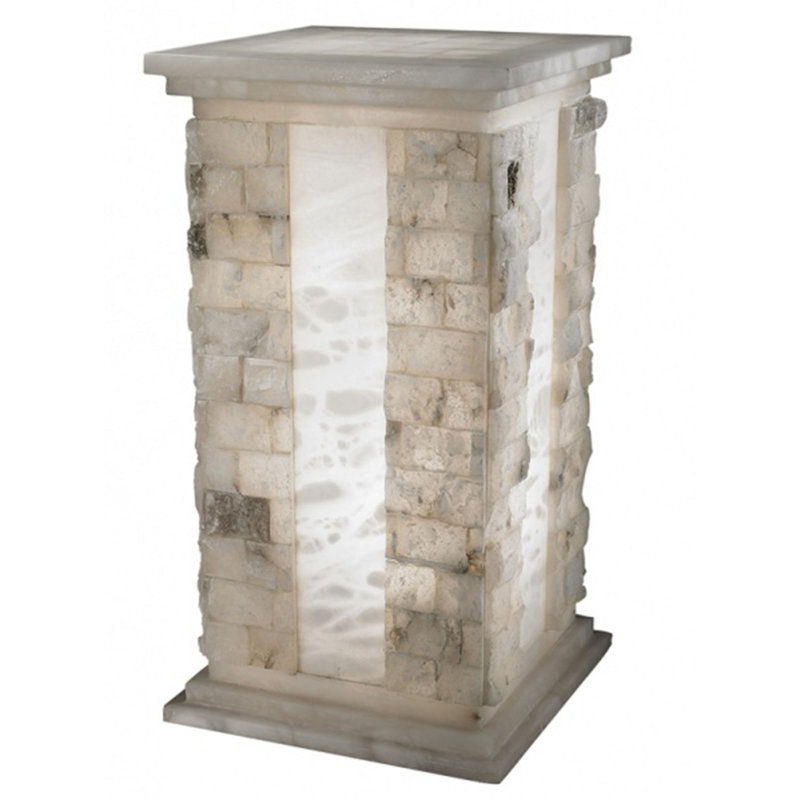 3 Light Marble Stone Side Table/Column