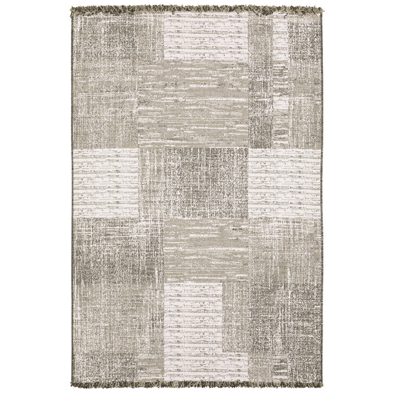 Rayfe Geometric Indoor / Outdoor Rug, Rectangle 3'3" x 5'