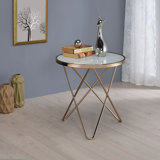 Huckell Glass Top End Table