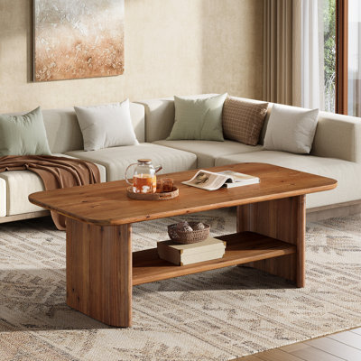 47.24" Solid Wood Coffee Table