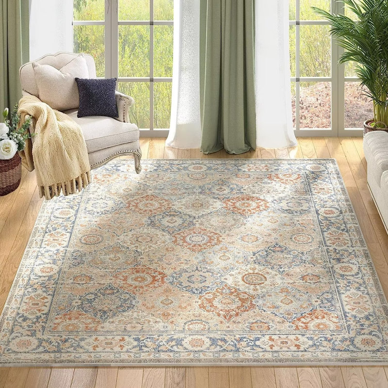 Tapis de salle à manger Medallion, Rectangle 7 pi 10 po x 10 pi 2 po