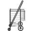 Roulettes pivotantes à 360 °, pliable, chariot avec panier double, chariot multifonctionnel